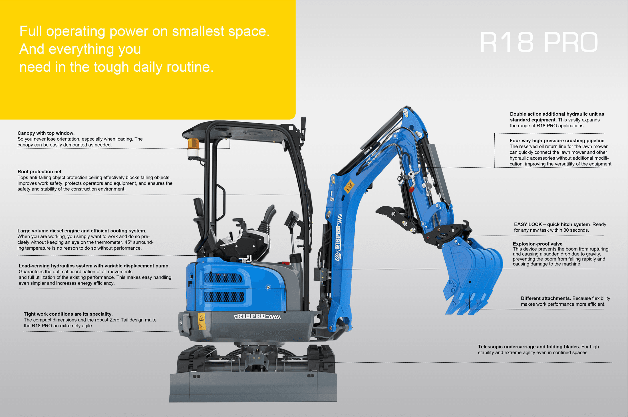 R18 PRO brochure page 1